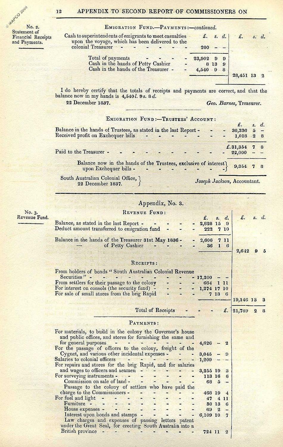 2nd Report Of The Colonization Commissioners For South Australia 1837