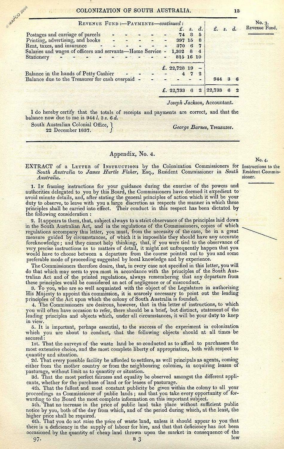 2nd Report Of The Colonization Commissioners For South Australia 1837