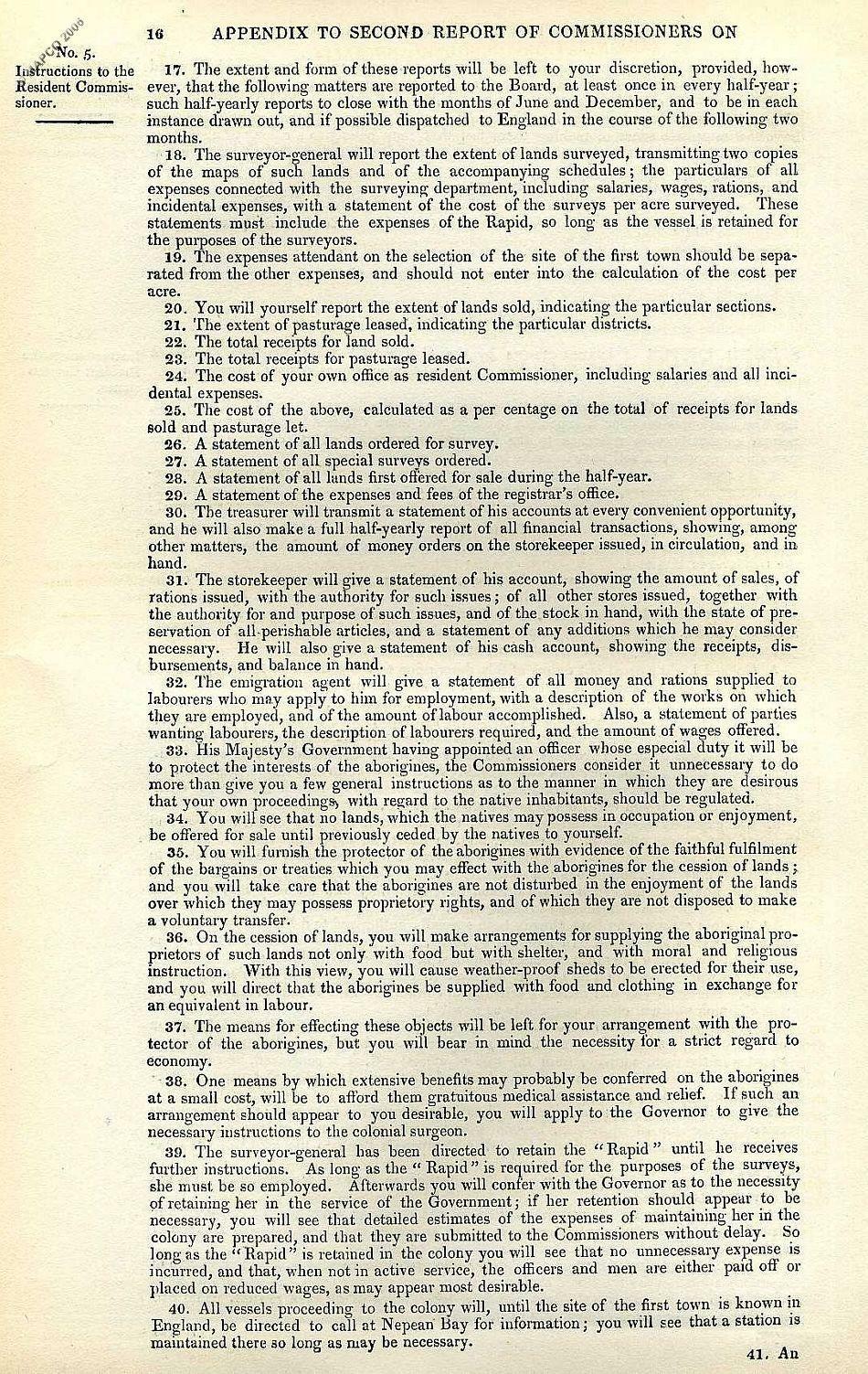 2nd Report Of The Colonization Commissioners For South Australia 1837