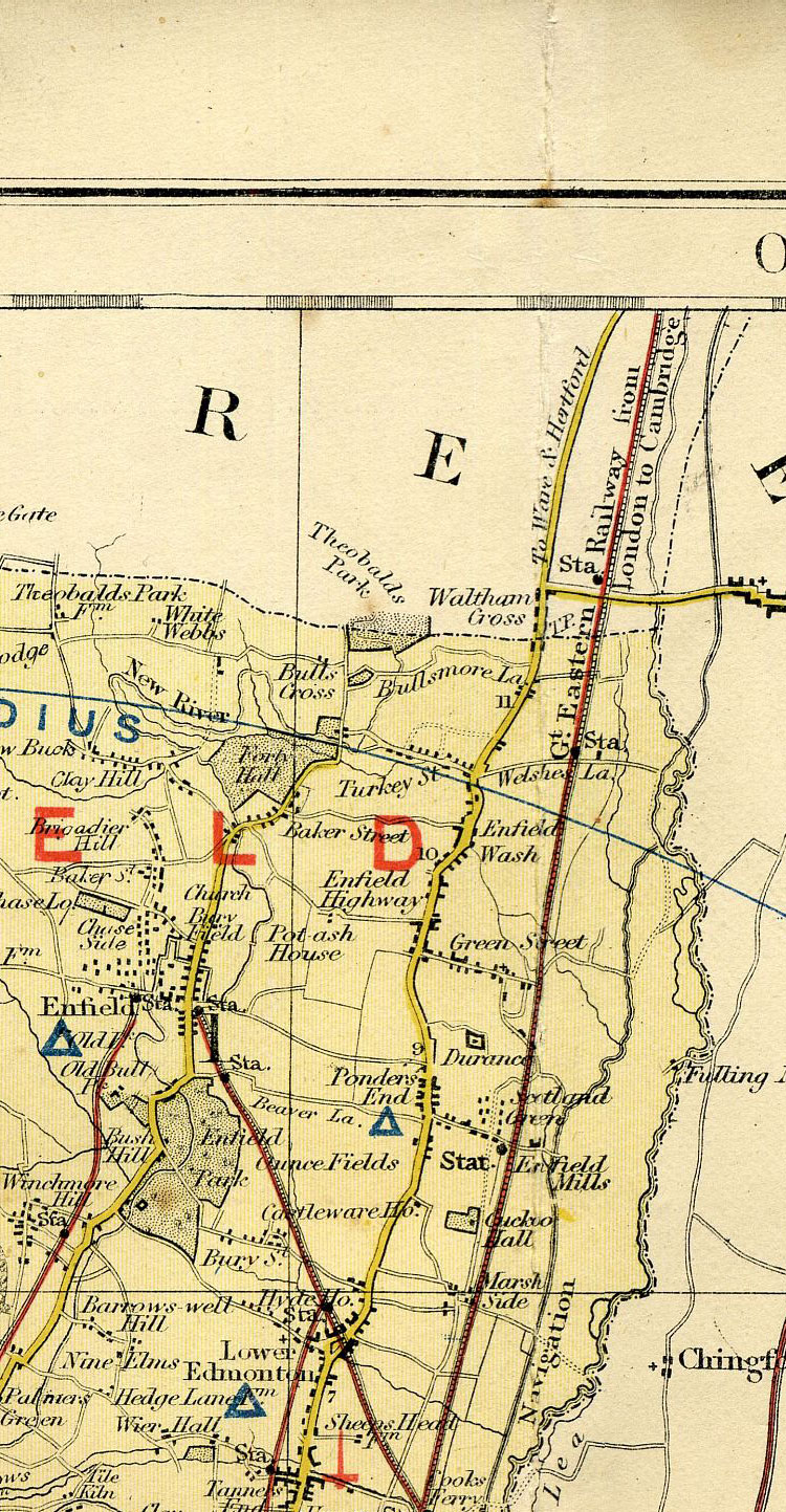 Groom's New Map Of Middlesex c1883