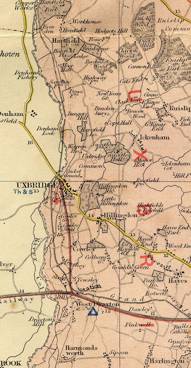 Groom's New Map Of Middlesex c1883