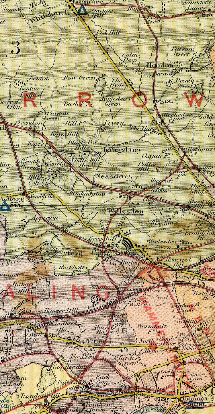 Groom's New Map Of Middlesex c1883