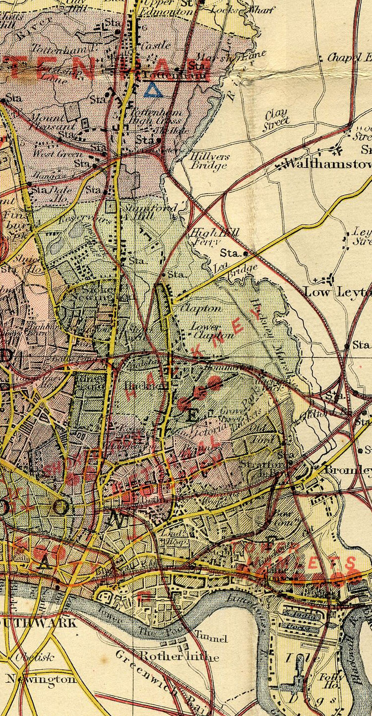 Groom's New Map Of Middlesex c1883