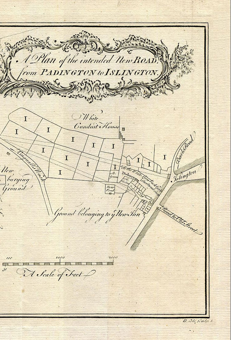 The Intended New Road From Paddington To Islington January 1756