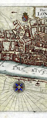 St Jones, Turnbolt Street, Hickes House, Long Lane, Barbican, Red Cross Lane, Golding Lane, White Cross Street, Beech Lane, Chiswell Street, Grub Street, Grays Inn Lane, Cow Lane, West Smithfield, Duck Lane, Little Brittain, Aldersgate Street, Holborn Barrs, Holborn, Bridge, Snow Hill, Pye Corner, Newgate, St Martin's, Shambles, Noble Street, Cripplegate, Little Wood Street, Moorgate, Aldermanbury, Maiden Lane, Lad Lane, Cateaton Street, Foster Lane, Gutter Lane, Great Wood Street, Milk Street, St Laurences Lane, Ironmonger Lane, Chancery Lane, Fetter Lane, Shoe Lane, Old Baily, Temple Bar, Fleet Street, Ludgate, Creed Lane, Ave Mary Warwick, Paternoster Row, Pauls Church Yard, Cheap Side, Old Change, Friday Street, Bread Street, Bow Lane, Soper Lane, Watling Street, Water Lane, Carter Lane, Ward Row, Addle Hill, Pauls Chain, Fish Street, Trinity Lane, Garlic Hill, Budge Row, Thames Street, Temple Stairs, White Fryars, Black Fryars, Pauls Wharf, Queenhithe, Three Cranes, The River Of Thames, The Bank Side