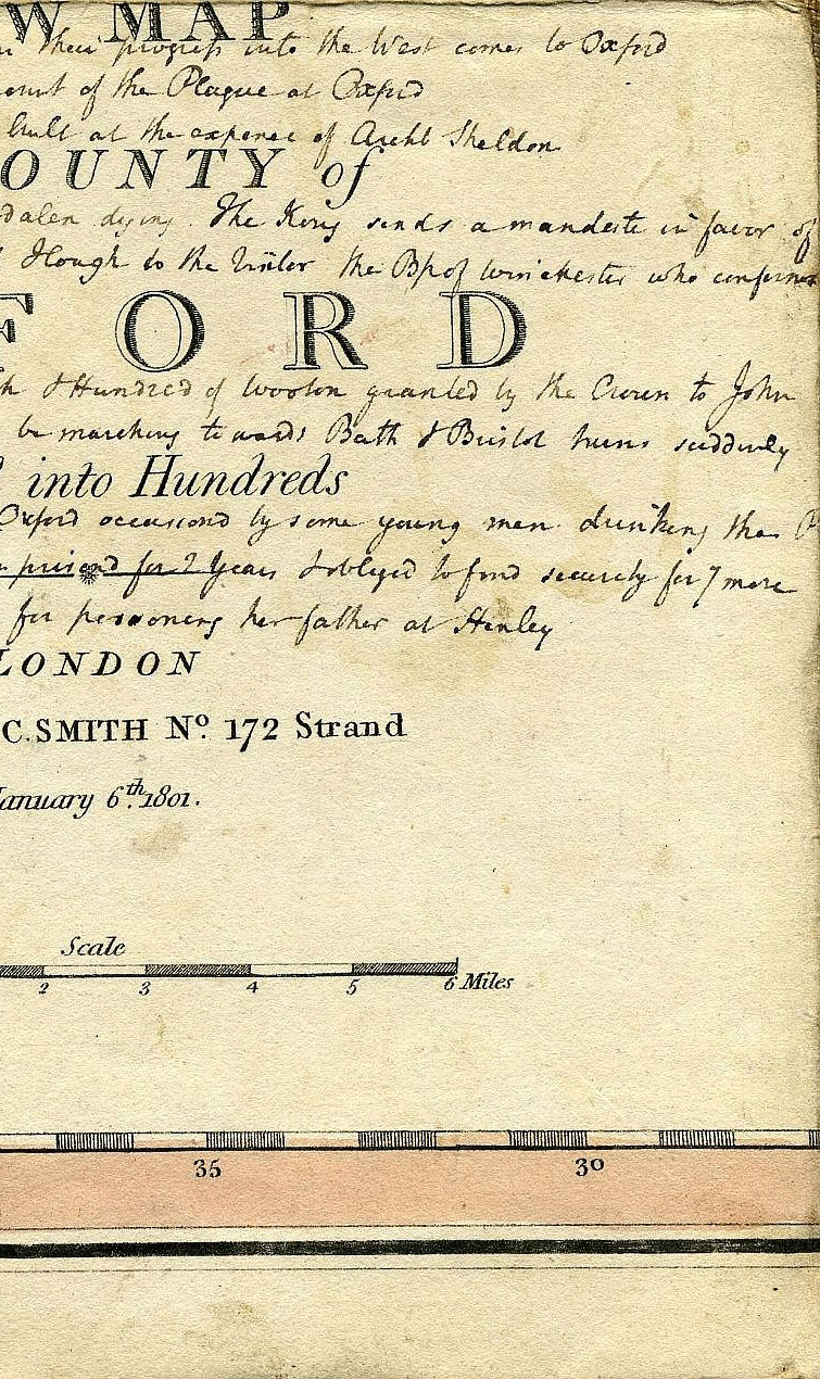 Smith's New Map Of The County Of Oxford 1801