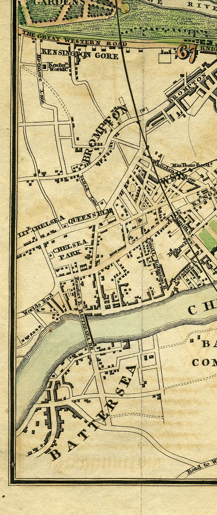 Pigot & Co.'s  Miniature Plan Of London And Vicinity c1820