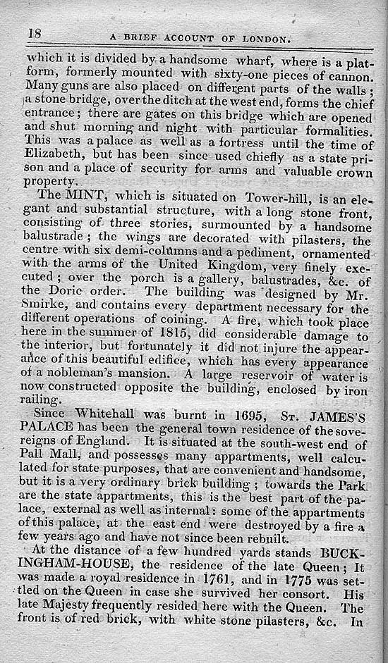 Pigot & Co.'s Metropolitan Guide & Book Of Reference c1820