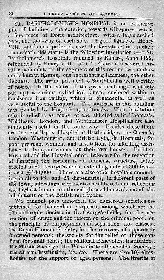 Pigot & Co.'s Metropolitan Guide & Book Of Reference c1820