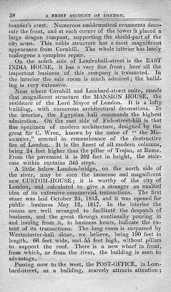 Pigot & Co.'s Metropolitan Guide & Book Of Reference c1820