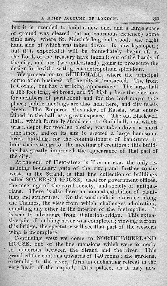 Pigot & Co.'s Metropolitan Guide & Book Of Reference c1820