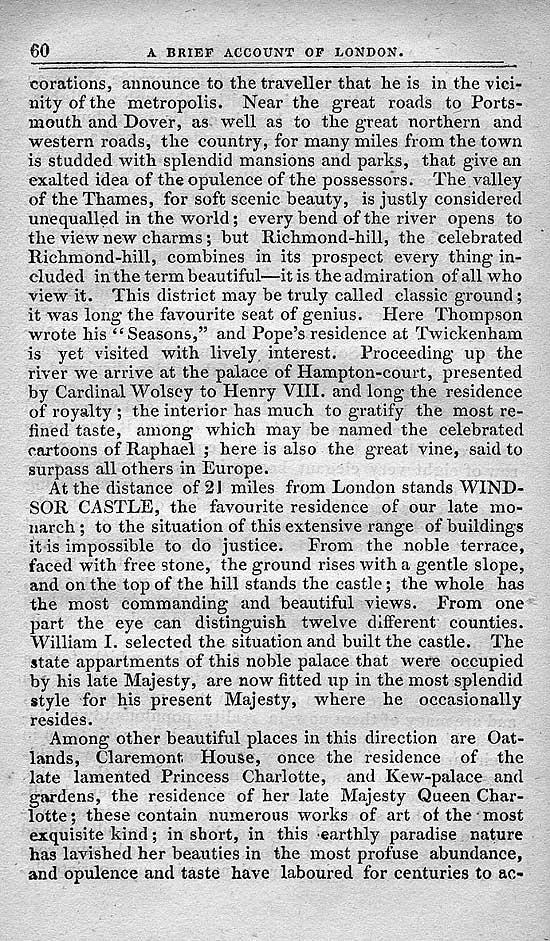 Pigot & Co.'s Metropolitan Guide & Book Of Reference c1820