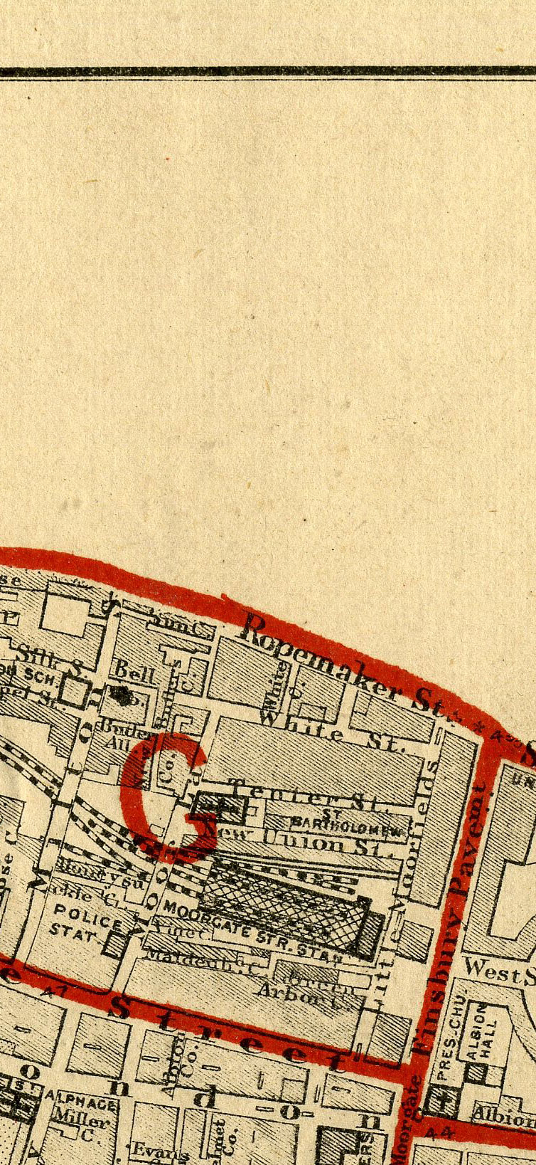 Stanford's School Board Map - City Of London 1877