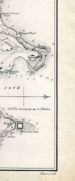 Port Jackson, Aspinal & Brown's Wharf, Pitman's Wharf, Walker's Wharf, Dawes Battery, Dawes Point, Campbell's Wharf, Sydney Cove, Map Compass, Note on Soundings, Government Domain, Macquaire Fort, Bennelong Point, Port Lachlon, & Farm Cove