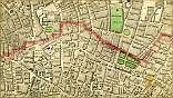 Charter House, West Smith Field, Newgate Street, Finsbury Square, Lower Moorfields, & London Wall