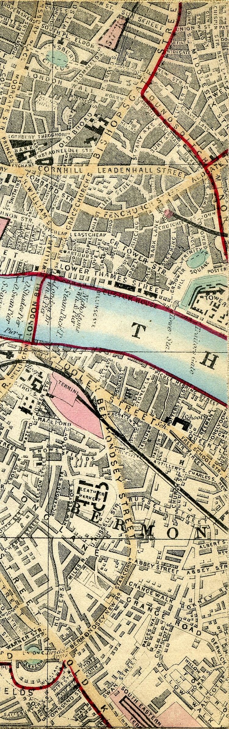 Whitbread's Map Of London 1865