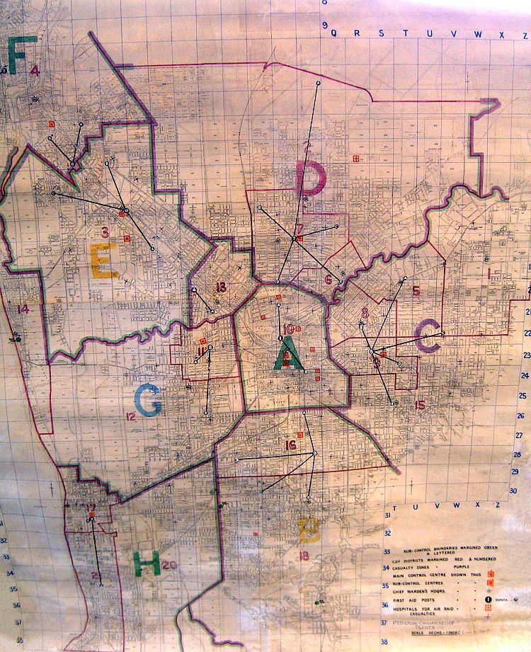 R.C.C.R. Services Map of Adelaide & Suburbs c1930-40