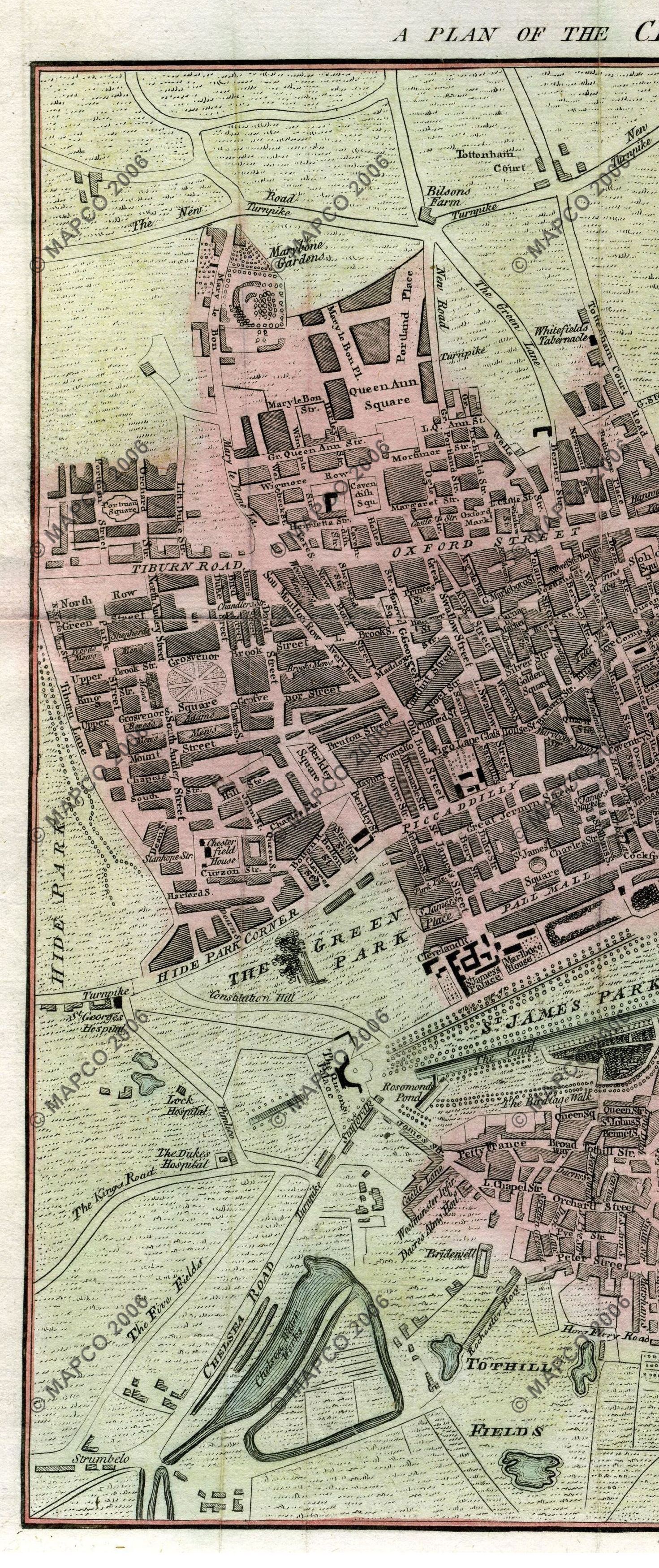 Map Of London And Westminster 1767   Pine01b 