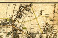 Islington Fields, Islington, Intended Line of the Regent's Canal, Pentonville, City Gardens, Finsbury Fields, New River Head, Hoxton, Kingsland Road, & Haggerston