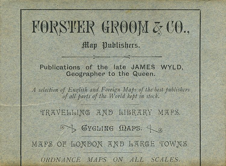 Groom's New Map Of Middlesex c1883