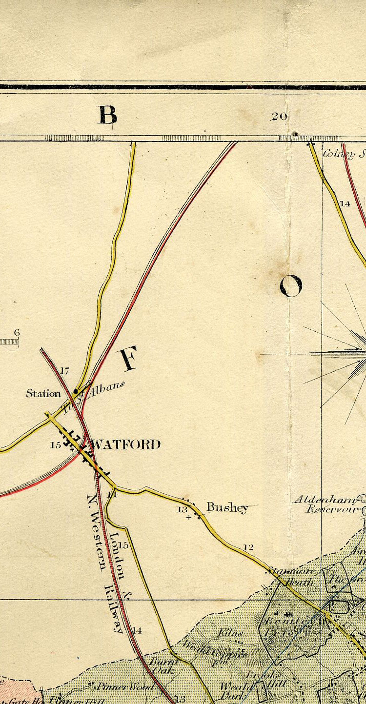 Groom's New Map Of Middlesex c1883