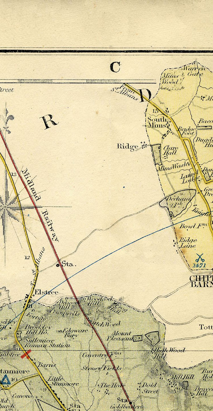 Groom's New Map Of Middlesex c1883
