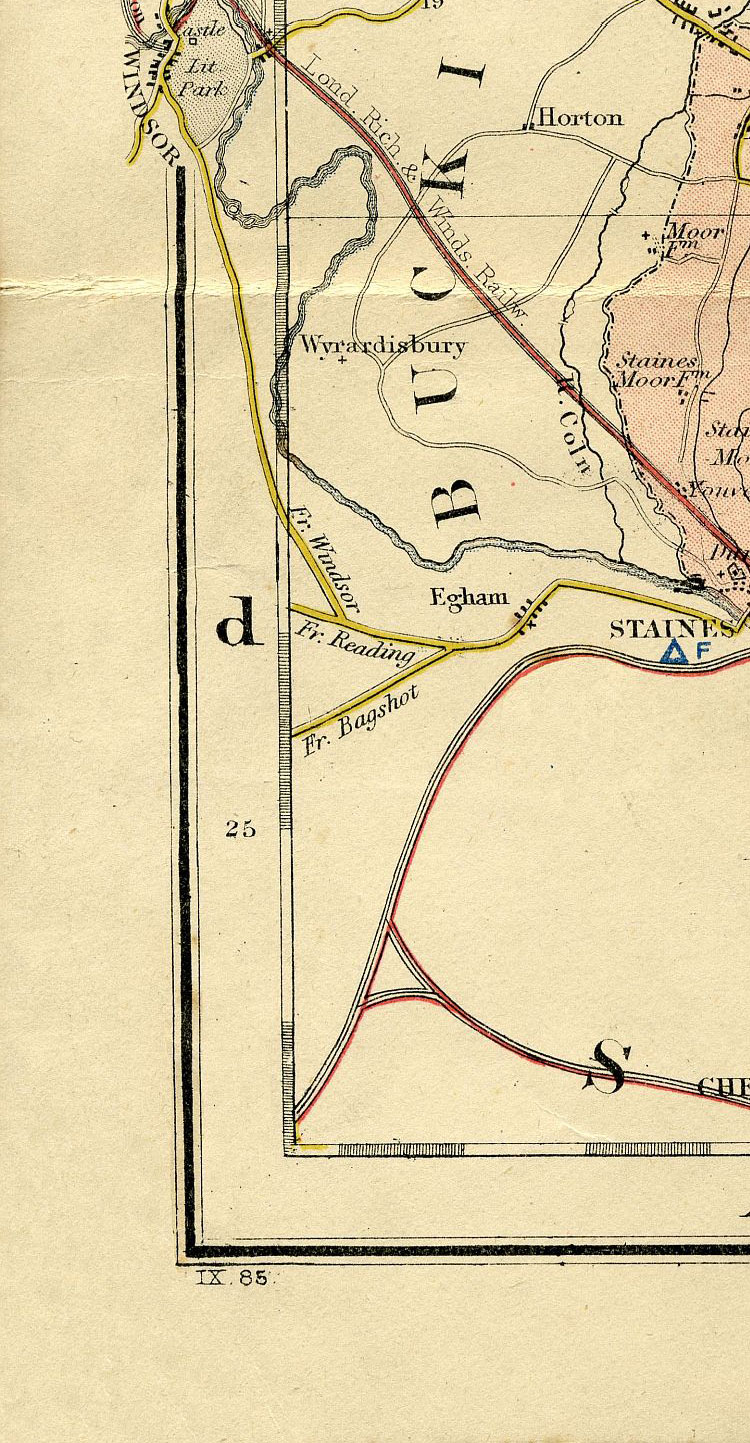 Groom's New Map Of Middlesex c1883