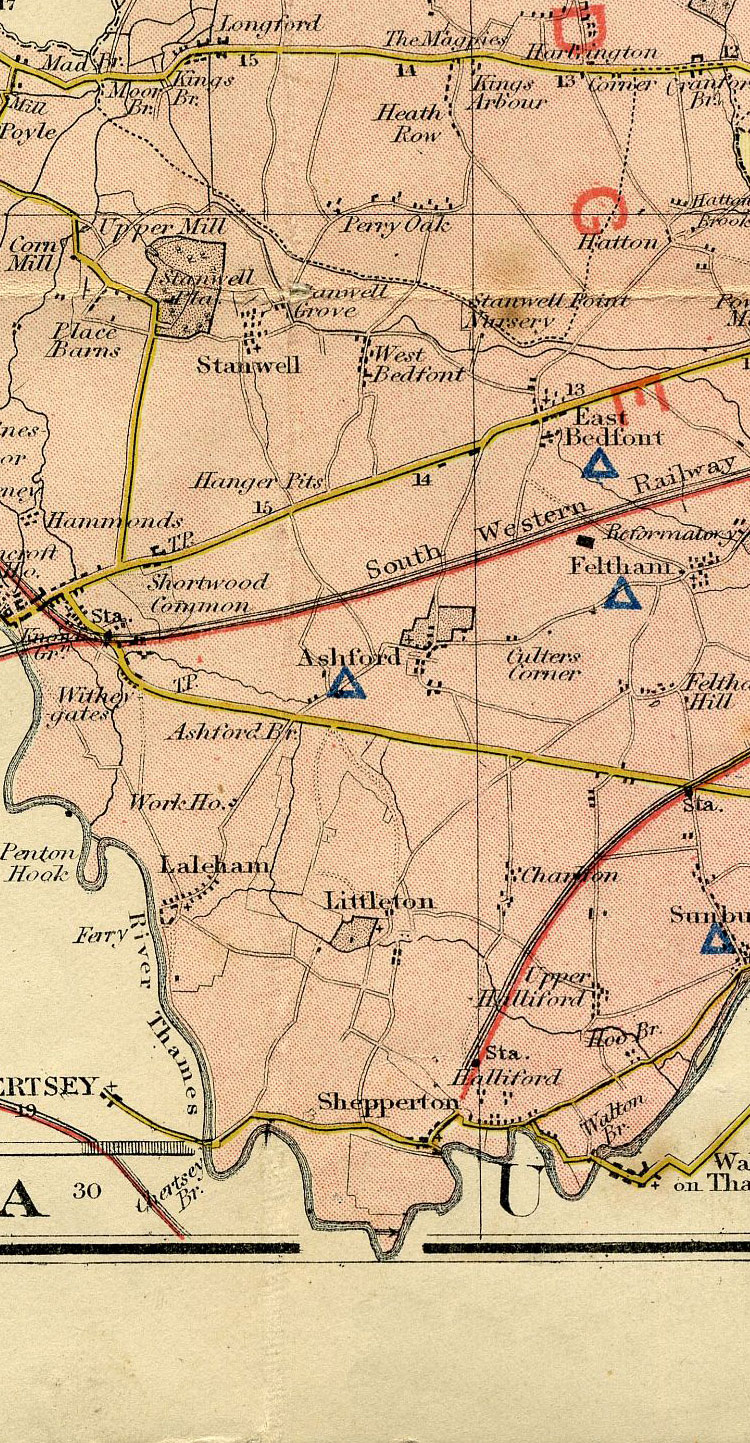 Groom's New Map Of Middlesex c1883