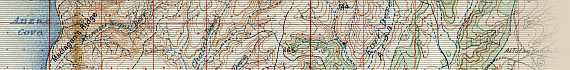 Map Of Gallipoli - Scale 1:20,000. Kurija Dere/Koja Dere, 1915