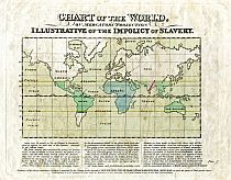 Chart Of The World, On Mercator's Projection, Illustrative Of The Impolicy Of Slavery c1824