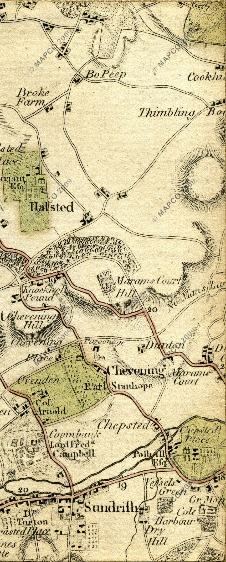 The Country Twenty-Five Miles Round London Planned From A Scale Of One Mile To An Inch By William Faden 1789.