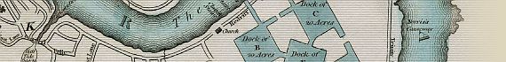 Plan Of The Proposed Docks And The Line Of A Canal With A Collateral Cut On The Surrey Side Of The River Thames 1799