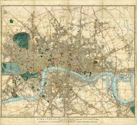 Click To View Cary's New Plan Of London And Its Vicinity 1837