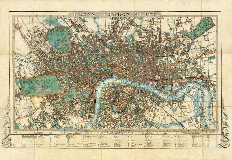 MAPCO Map And Plan Collection Online : Cross's London Guide 1844