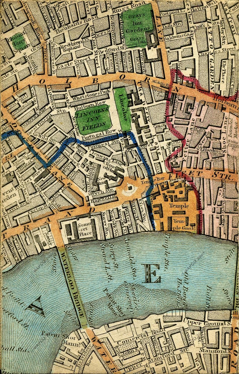 Smith's New Map Of London c1830.